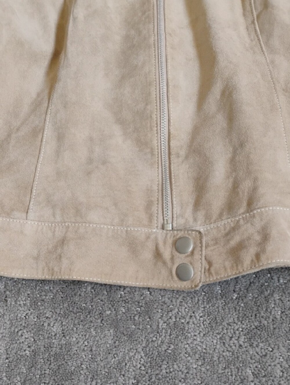 Wilsons Leather Beige Suede Zip Front Jacket - Picture 4 of 12